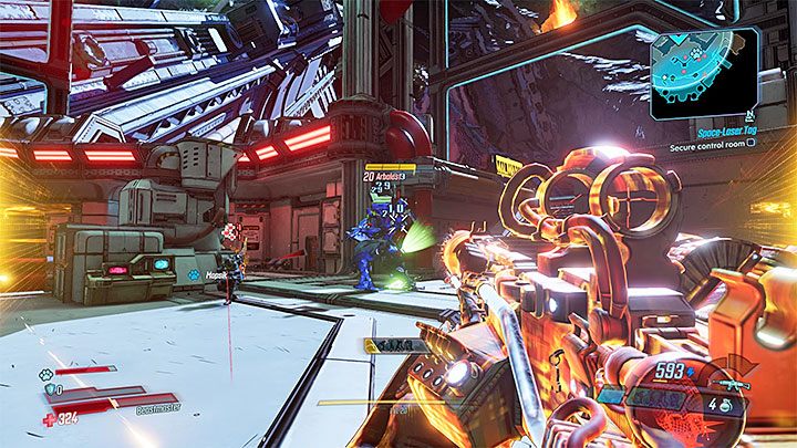 Pierwsza bitwa rozpocznie się po tym jak winda zakończy podróż - Space-Laser Tag | Solucja Borderlands 3 - Borderlands 3 - poradnik do gry