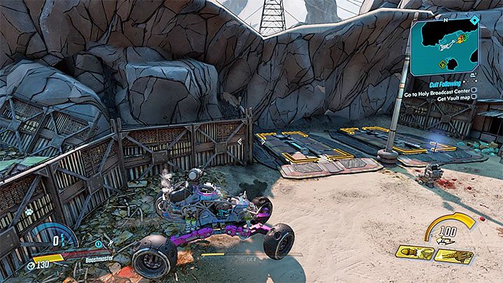 Ze wszystkimi skradzionymi pojazdami staraj się powracać do stacji Catch-A-Ride i parkować je na dużych prostokątach - Jak ukraść pojazd w Borderlands 3? - Borderlands 3 - poradnik do gry