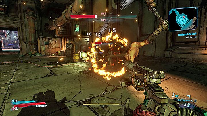 W pomieszczeniu gdzie walczy się z bossem są także wybuchowe beczki - Shiv | Trudni przeciwnicy w Borderlands 3 - Borderlands 3 - poradnik do gry
