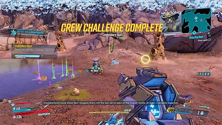 Walka uznana zostanie za wygraną po tym jak pokonasz wszystkich mini-bossów, którzy zdołali wydostać się z kokonów - Lavender Crawly | Trudni przeciwnicy w Borderlands 3 - Borderlands 3 - poradnik do gry