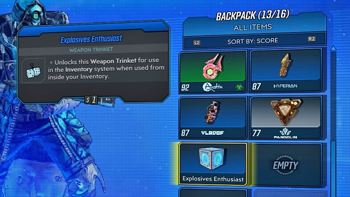 Pozyskiwane ozdoby Weapon Trinkets lądują w inwentarzu - Co to są Weapon Trinkets w Borderlands 3? - Borderlands 3 - poradnik do gry
