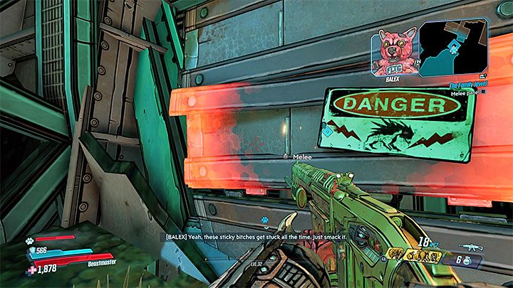 Kontynuuj podróż i zaczekaj aż BALEX (zabrany żyjący pluszak) odblokuje przejście - The Family Jewel | Solucja Borderlands 3 - Borderlands 3 - poradnik do gry