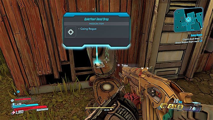 Po wygranej bitwie powróć do chatki i podnieś identyfikator agenta Rogue ID - Going Rogue | Solucja Borderlands 3 - Borderlands 3 - poradnik do gry