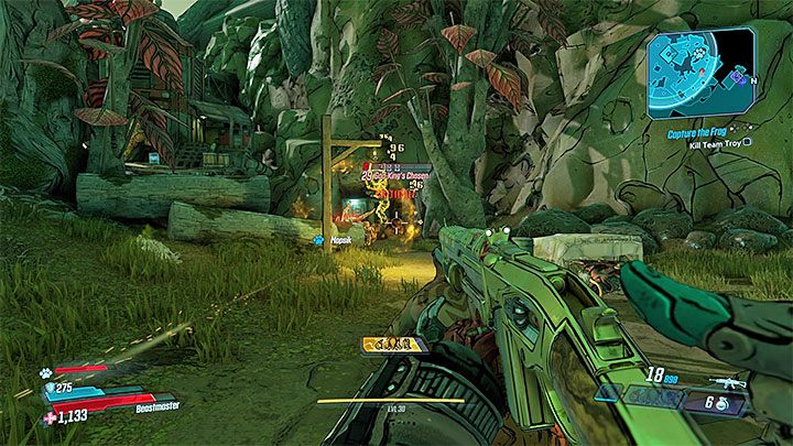 Po dotarciu do nowego obozu zacznij eliminować bandytów z Teamu Troy (wejście na teren obozu znajduje się obok automatów) - Eden-6 | Zadanie poboczne w Borderlands 3 - Borderlands 3 - poradnik do gry