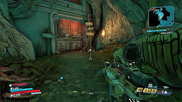 Trasa przemarszu doprowadzi cię do pokazanego na obrazku przejścia - Eden-6 | Zadanie poboczne w Borderlands 3 - Borderlands 3 - poradnik do gry