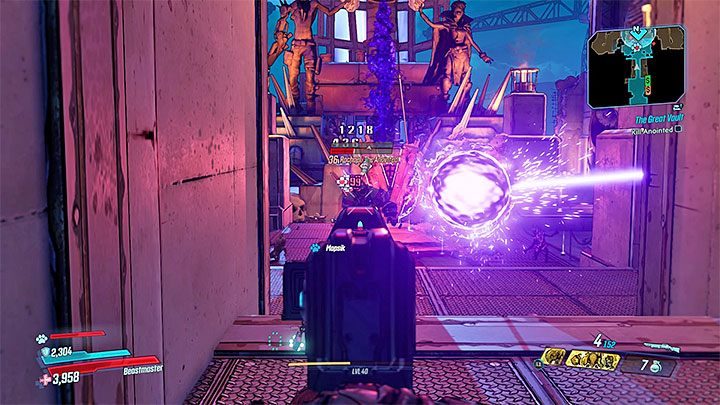 Po wygraniu wszystkich walk na dziedzińcu dotrzyj do górnego pomieszczenia z dźwignią odblokowującą dalsze przejście - The Great Vault | Solucja Borderlands 3 - Borderlands 3 - poradnik do gry