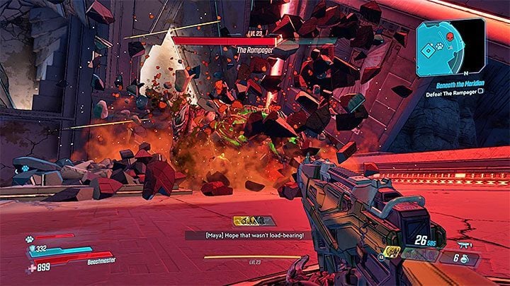 Po tym jak boss straci 1/3 paska zdrowia stanie się chwilowo nieśmiertelny i rozpocznie się jego transformacja - Beneath the Meridian | Solucja Borderlands 3 - Borderlands 3 - poradnik do gry