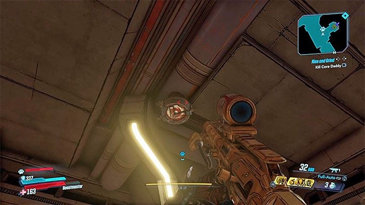 Popatrz do góry, znajdź tarczę i ostrzelaj ją z dowolnej broni - Jak dotrzeć do pojazdu Sonic Cyclone w Borderlands 3? - Borderlands 3 - poradnik do gry