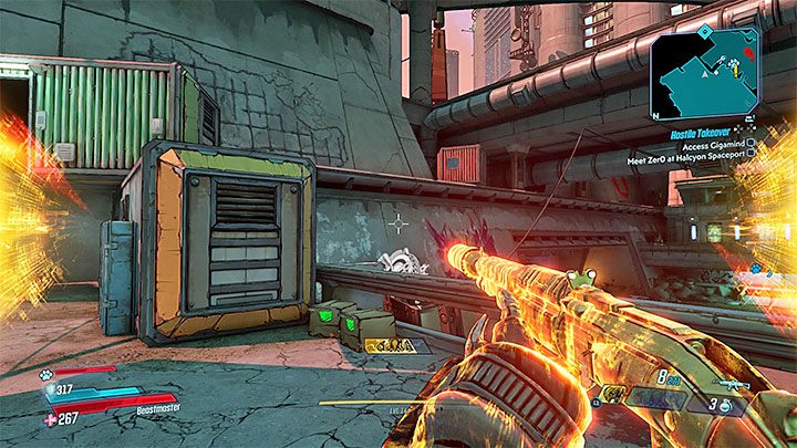 Dotrzyj do pokazanych na obrazku kontenerów - Jak dostać się do Typhon Dead Drop w Meridian Complex w Borderlands 3? - Borderlands 3 - poradnik do gry