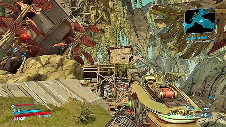 Poszukiwany sekret znajduje się obok chatki wybudowanej na szczycie dużej drewnianej konstrukcji - Jak dotrzeć do dziennika Typhon Log w Voracious Canopy w Borderlands 3? - Borderlands 3 - poradnik do gry