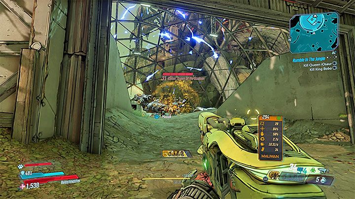 Najważniejszą informacją związaną z tą walką jest to, że nie musisz pozostawać wewnątrz kopuły Terradome - Queen iOsaur & King Bobo | Trudni przeciwnicy w Borderlands 3 - Borderlands 3 - poradnik do gry