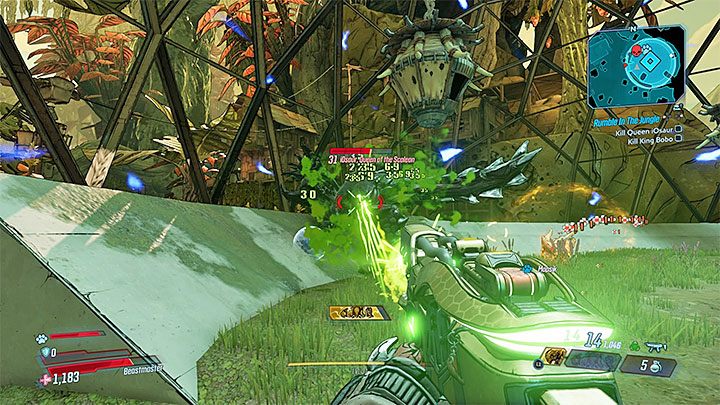 Bossów koniecznie atakuj po kolei - możesz wybrać dowolną kolejność ich eliminowania - Queen iOsaur & King Bobo | Trudni przeciwnicy w Borderlands 3 - Borderlands 3 - poradnik do gry