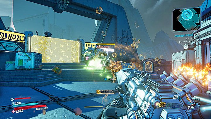 Musisz dotrzeć do Skarbca (Vault) na Nekrotafeyo i w tym celu należy odwiedzić oznaczoną przez grę lokację The Stain w regionie Desolations Edge - Footsteps of Giants | Solucja Borderlands 3 - Borderlands 3 - poradnik do gry