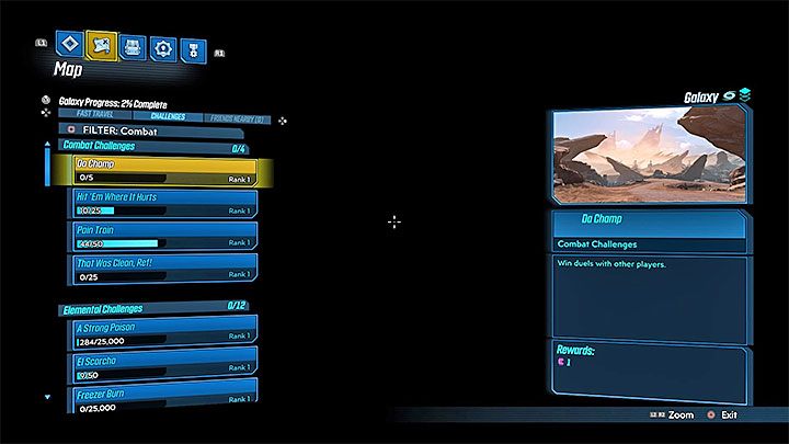 Pomimo tego, że menu tokenów jest początkowo niedostępne, gra mimo wszystko śledzi twoje postępy w zaliczaniu wszystkich wyzwań - Dlaczego nie mogę zużywać tokenów w Borderlands 3? - Borderlands 3 - poradnik do gry