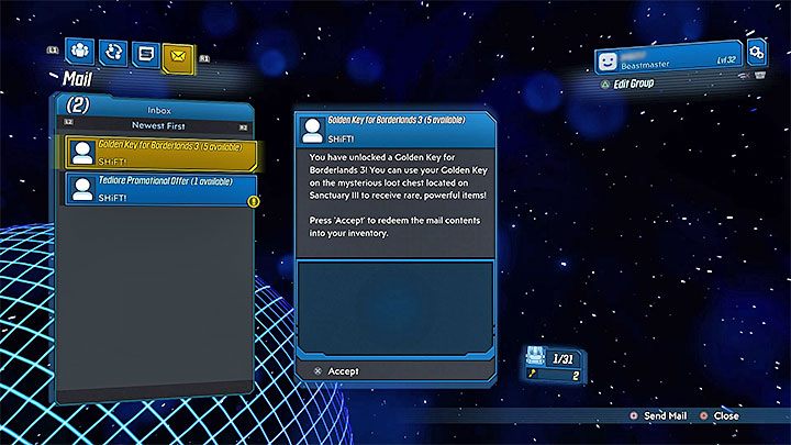 Złotych kluczy nie możesz odnajdywać w świecie gry w formie lootu - Jak zdobywać złote klucze (Golden Keys) w Borderlands 3? - Borderlands 3 - poradnik do gry