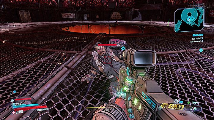 Po pokonaniu maszyny Agonizer 9000 musisz jeszcze dodatkowo dobić leżących na arenie bandytów Pain i Terror - The Agonizer 9000 | Trudni przeciwnicy w Borderlands 3 - Borderlands 3 - poradnik do gry