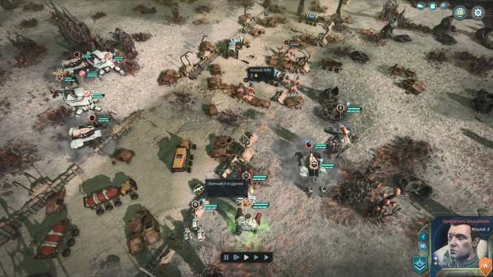 W pierwszej kolejności, w przypadku każdego starcia, ruszają się obrońcy. - Przebieg starcia w Age of Wonders Planetfall - Age of Wonders Planetfall - poradnik do gry