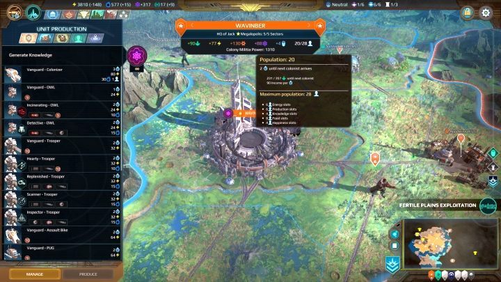 Żywność bezpośrednio powiązana jest z populacją kolonii. - Surowce i ich pozyskiwanie w Age of Wonders Planetfall - Age of Wonders Planetfall - poradnik do gry