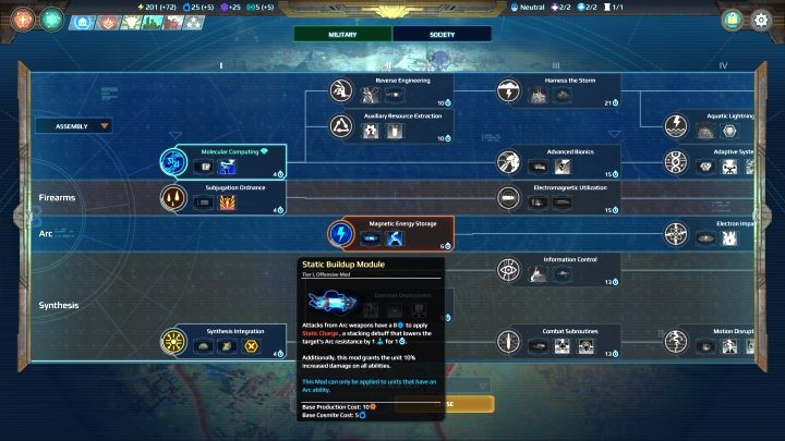 Static Buildup Module to ulepszenie, które świetnie sprawdzi się przez długie tury. - Zgromadze (Assembly) | Frakcja w Age of Wonders Planetfall - Age of Wonders Planetfall - poradnik do gry