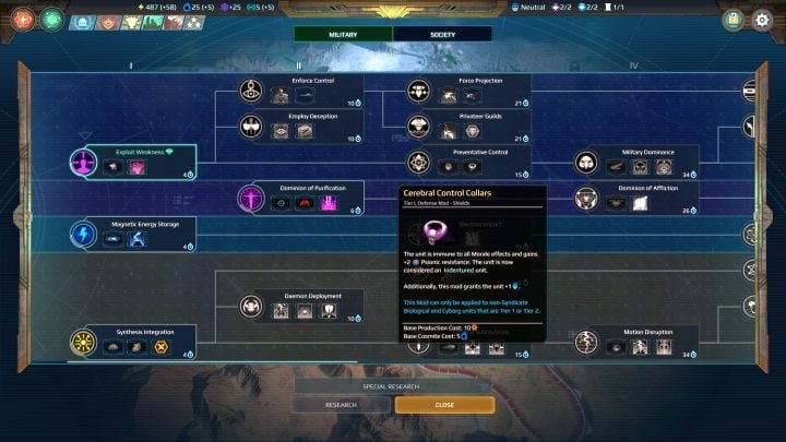 Technologia Preventative Control powinna być zbadana możliwie najszybciej. - Syndykat (Syndicate) | Frakcja w Age of Wonders Planetfall - Age of Wonders Planetfall - poradnik do gry
