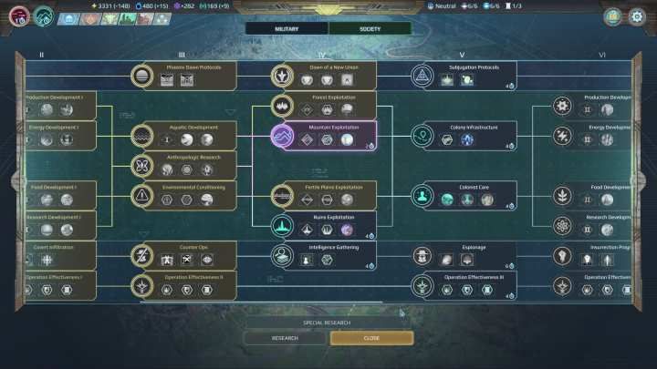 Okienko badań społecznych. - Badania naukowe w Age of Wonders Planetfall - Age of Wonders Planetfall - poradnik do gry