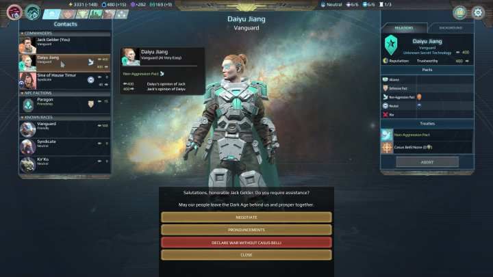 W grze nie ma może zbyt dużej ilości opcji dyplomatycznych, jednak w dalszym ciągu jest co tutaj robić. - Dyplomacja i handel w Age of Wonders Planetfall - Age of Wonders Planetfall - poradnik do gry