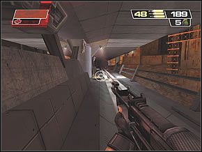 Wyjdź drabinką z powrotem na tory i biegnij w stronę kompana - The Bridge | Underground | Red Faction II - Red Faction II - poradnik do gry