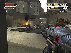 Gdy okolica będzie czysta, znajdź lekko zniszczoną ścianę - Mean Streets | Hanging in the Hood | Red Faction II - Red Faction II - poradnik do gry