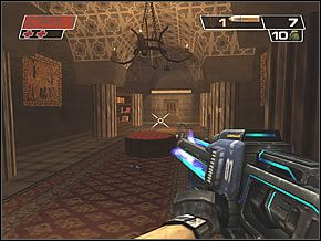 Przejdź do końca sali i dalej przez małe drzwi do tunelu - Catacombs | Dancing with the Dead | Red Faction II - Red Faction II - poradnik do gry