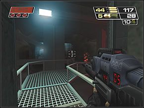 Tutejsza okolica to kładki, na których umieszczono mnóstwo naboi (zwróć uwagę szczególnie na naboje do rakietnicy) - Toward the Flame | In Sopots Deadly Embrace | Red Faction II - Red Faction II - poradnik do gry