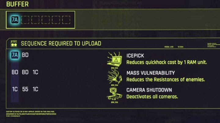 Szukaj okazji do aktywowania mini-gry hakerskiej i doprowadzania do sytuacji, w której gra pozwoli na wgranie 3 różnych Demonów - przykład takiego stanu jest na powyższym obrazku (demony ICEpick, Mass Vulnerability, Camera Shutdown) - Cyberpunk 2077: Wszystkie Trofea / Osiągnięcia - Cyberpunk 2077 - poradnik do gry