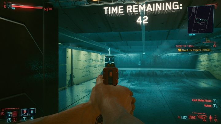 Zasady zawodów są bardzo proste - strzelaj do pojawiających się tarcz i zalicz jak najwięcej trafień w ciągu jednej minuty - Cyberpunk 2077: Jak wygrać na strzelnicy? - Cyberpunk 2077 - poradnik do gry