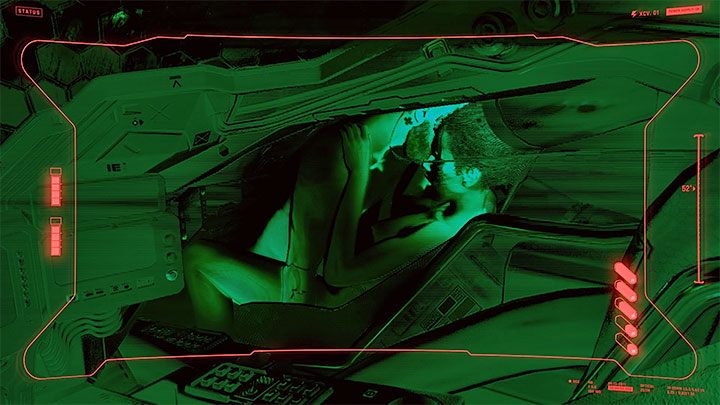 Jeśli się zgodziłeś, to załączy się scena seksu V i Panam, która zostanie przerwana w momencie pojawienia się wrogów - Cyberpunk 2077: Panam Palmer - romans/seks - Cyberpunk 2077 - poradnik do gry