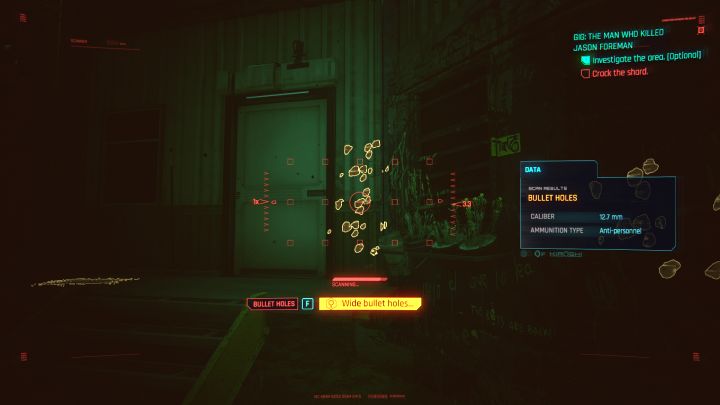 Otrzymacie opcjonalny cel misji ze zbadania obszaru, w którym doszło do masakry - Cyberpunk Phantom Liberty: Kontrakt: Człowiek, który zabił Jasona Foremana - solucja, opis przejścia - Cyberpunk 2077 - poradnik do gry