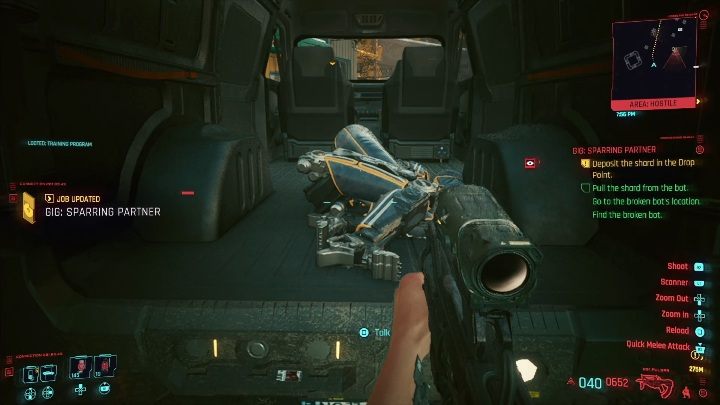 Solucja: twoim zadaniem jest dostanie się na złomowisko, otwarcie furgonetki i zdobycie drzazgi - Cyberpunk 2077: Kradzież, Badlands - kontrakty, solucja, mapa - Cyberpunk 2077 - poradnik do gry