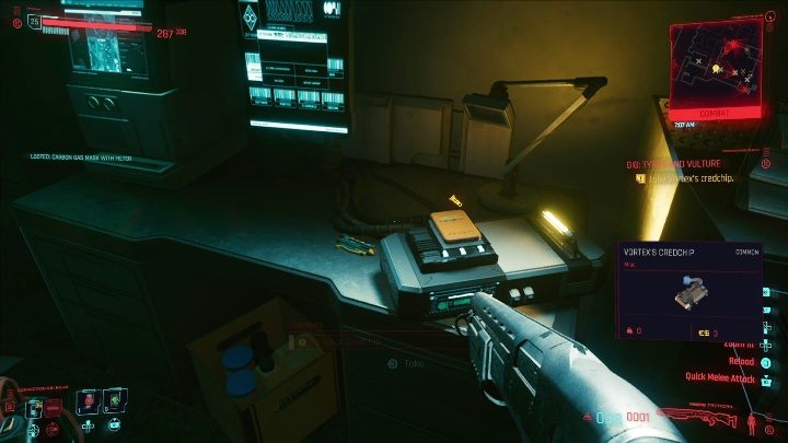 Na miejscu daj się na pierwsze piętro, a potem podążaj do pokoju numer 6 - Cyberpunk 2077: Kradzież, Westbrook - kontrakty, solucja, mapa - Cyberpunk 2077 - poradnik do gry