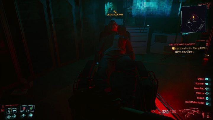 Z drzazgą wróć do Chang Hoon Nama, załaduj informację i porozmawiaj z nim - Cyberpunk 2077: Ratunek, Westbrook - kontrakty, solucja, mapa - Cyberpunk 2077 - poradnik do gry