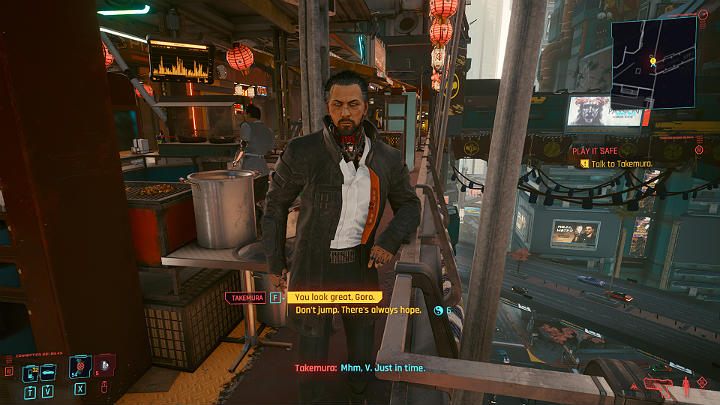 Udaj się na bazar w Japantown, by pomówić z Takemurą - Cyberpunk 2077: Przerwane milczenie/Play It Safe - solucja, opis przejścia - Cyberpunk 2077 - poradnik do gry