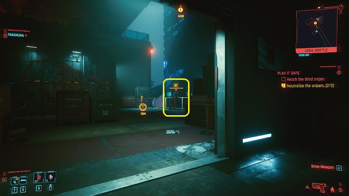 Idź korytarzem po lewej stronie, a wyjdziesz na zewnątrz - Cyberpunk 2077: Przerwane milczenie/Play It Safe - solucja, opis przejścia - Cyberpunk 2077 - poradnik do gry
