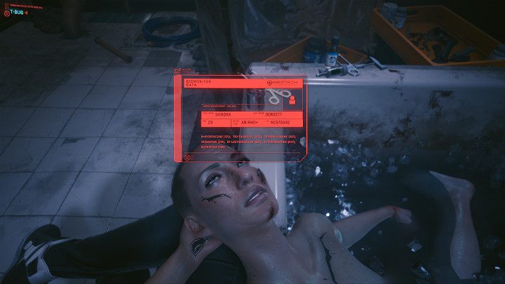 Sandrę Dorsett znajdziesz w łazience - Cyberpunk 2077: Ostatnia taka robota/The Rescue - solucja, opis przejścia - Cyberpunk 2077 - poradnik do gry