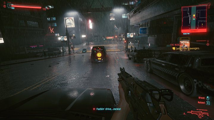 W trakcie jazdy zostaniecie zaatakowani przez Kosiarzy - Cyberpunk 2077: Ostatnia taka robota/The Rescue - solucja, opis przejścia - Cyberpunk 2077 - poradnik do gry