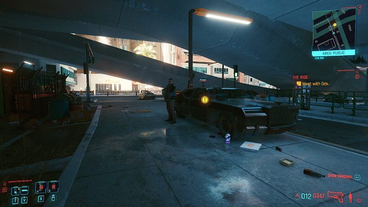 Wyjdź ze sklepu Misty i skręć w prawo, a gdy dojdziesz do głównej ulicy skieruj się w lewą stronę - Cyberpunk 2077: Pierwsza zasada Afterlife/The Ride - solucja, opis przejścia - Cyberpunk 2077 - poradnik do gry