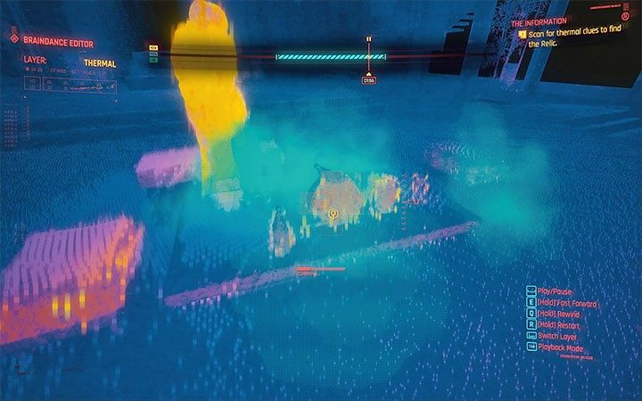 Kolejny opcjonalny ślad znajdziesz na warstwie termalnej w okolicach 1:56 - Cyberpunk 2077: Cherchez la Femme/The Information - solucja, opis przejścia - Cyberpunk 2077 - poradnik do gry