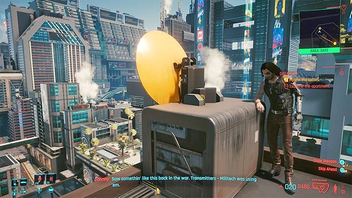 Śledzenie kabli jest bardzo proste - w sekretnym pomieszczeniu znajdziesz drabinę, która pozwoli ci szybko przedostać się na dach apartamentu - Cyberpunk 2077: Bunraku - solucja, opis przejścia - Cyberpunk 2077 - poradnik do gry