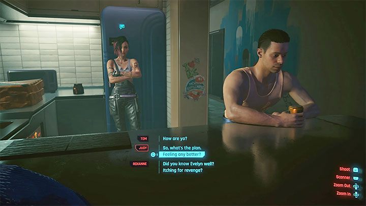 Oprócz Judy w mieszkaniu będą przebywali Tom i Roxanne - Cyberpunk 2077: Pizza party/Talkin Bout a Revolution (Judy) - solucja - Cyberpunk 2077 - poradnik do gry