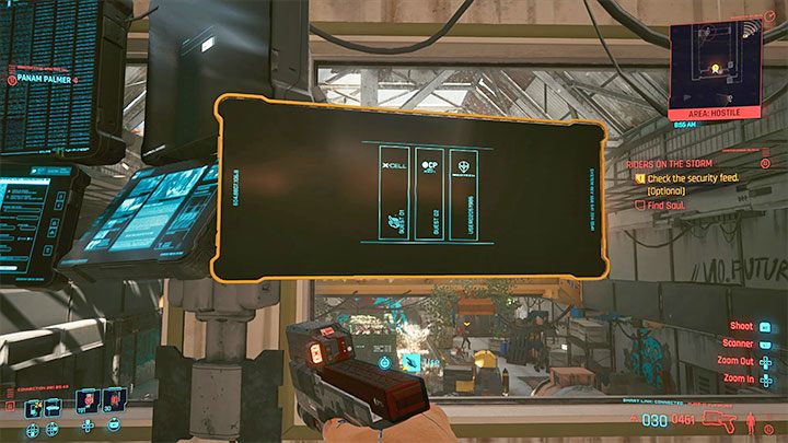 Na piętrze budynku możesz opcjonalnie odwiedzić pomieszczenie kontrolne - Cyberpunk 2077: Kto sieje wiatr/Riders on the Storm (Panam) - solucja - Cyberpunk 2077 - poradnik do gry
