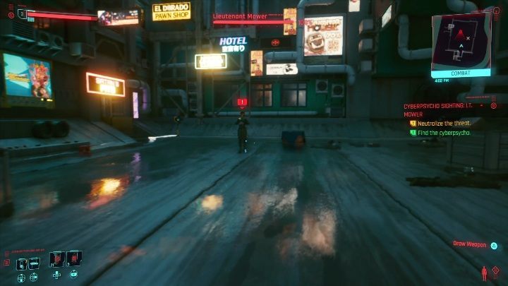 Jak zacząć: ukończyć zadanie Ostatnia taka robota i odnaleźć przeciwnika na mapie - Cyberpunk 2077: Porucznik Mower - cyberpsychopata, solucja - Cyberpunk 2077 - poradnik do gry