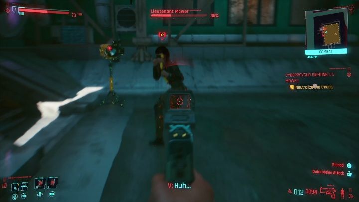 Ważne informacje o walce z Porucznik Mower - Cyberpunk 2077: Porucznik Mower - cyberpsychopata, solucja - Cyberpunk 2077 - poradnik do gry
