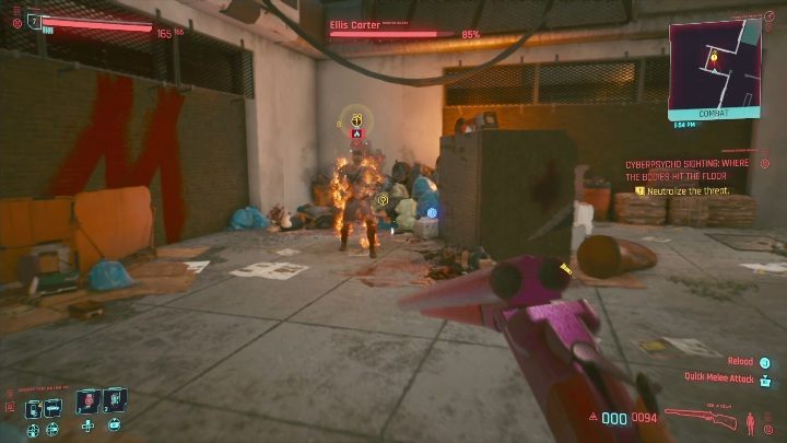 Ważne informacje o walce z Carterem - Cyberpunk 2077: Gdzie leży pies pogrzebany - cyberpsychopata, solucja - Cyberpunk 2077 - poradnik do gry