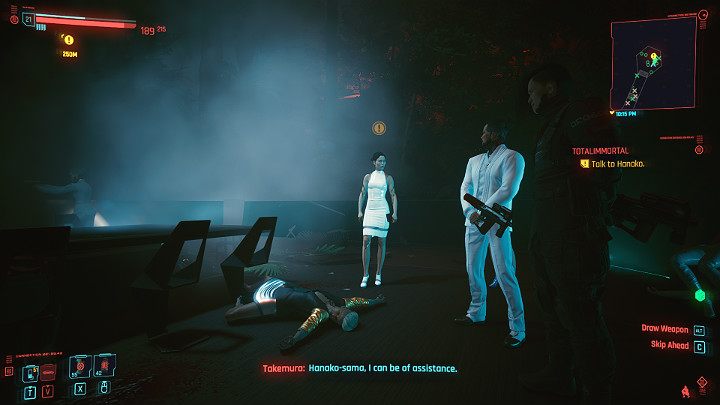 Gdy sytuacja zostanie opanowana, porozmawiaj z Hanako - Cyberpunk 2077: Siostra i brat/Totalimmortal - solucja, opis przejścia - Cyberpunk 2077 - poradnik do gry